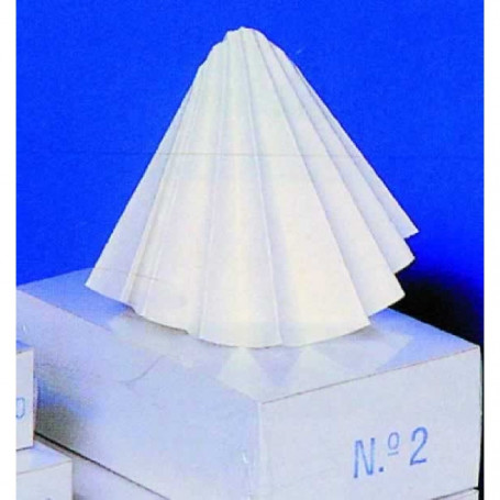 PAPIER FILTRE PLISSE 150 mm  N°1