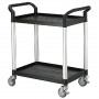 Servante Plastique-Alu  
2 plateaux noir