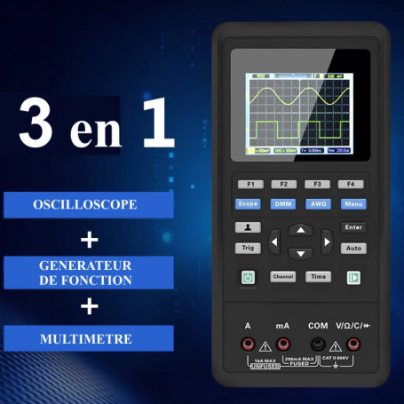 OSCILLOSCOPE 2 canaux + MULTIMETRE NUMERIQUE  + GBF 2D72