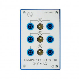 PLATINE SUPPORT DE LAMPES 3 CULOTS E10
