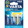 LOT DE 4 PILES ALCALINE LR03 1,5 V