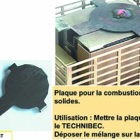 PLAQUE POUR LA COMBUSTION DES SOLIDES